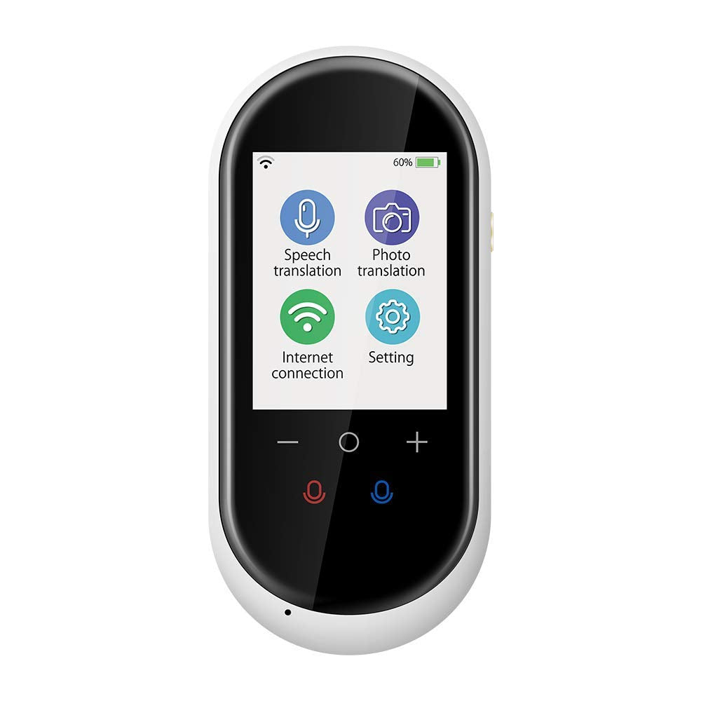 Language Translator Device - Voice Translator Device Two Way - 106 Languages Interpreter in Real Time - Voice & Photo Translation Learning Travelling Abroad Shopping Business Chat Shopping, White