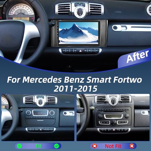 4+64G Android Car Stereo for Mercedes Benz Smart Fortwo – Side View