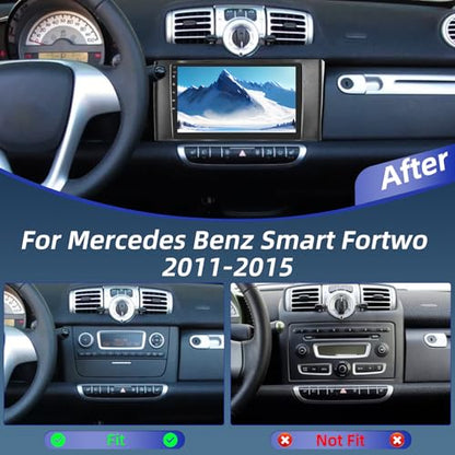 4+64G Android Car Stereo for Mercedes Benz Smart Fortwo – Side View