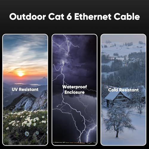 Cable Cat6: VOIETOLT Cat 6 Outdoor Ethernet Cable 300ft – Side View