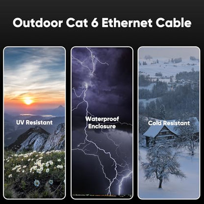 Cable Cat6: VOIETOLT Cat 6 Outdoor Ethernet Cable 300ft – Side View