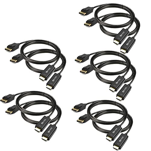 DisplayPort to HDMI Cable: UKYEE 6 Feet 10-Pack – Front View
