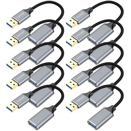 Cable Clavoop: CLAVOOP Short USB Extension Cable 6 Inch 10 – Front View