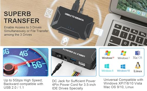Drive EYOOLD: EYOOLD USB 3.0 to SATA IDE Adapter – Packaging
