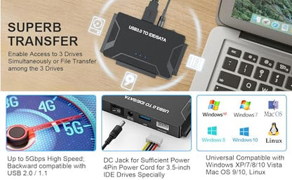 Drive EYOOLD: EYOOLD USB 3.0 to SATA IDE Adapter – Packaging