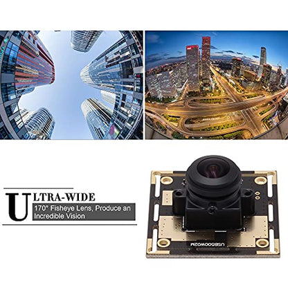 SVPRO 170: 5 Megapixel Fisheye Lens USB Webcam Camera Module – Close-up Detail