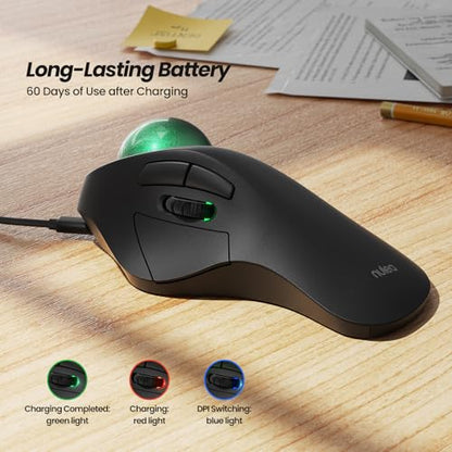 Trackball Mouse: Nulea Wireless Ergonomic Rechargeable – Packaging