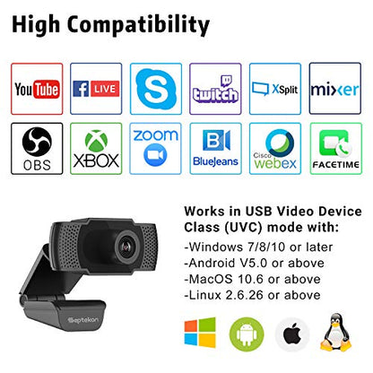 Septekon 1080p: Septekon HD Webcam with Microphone – Packaging