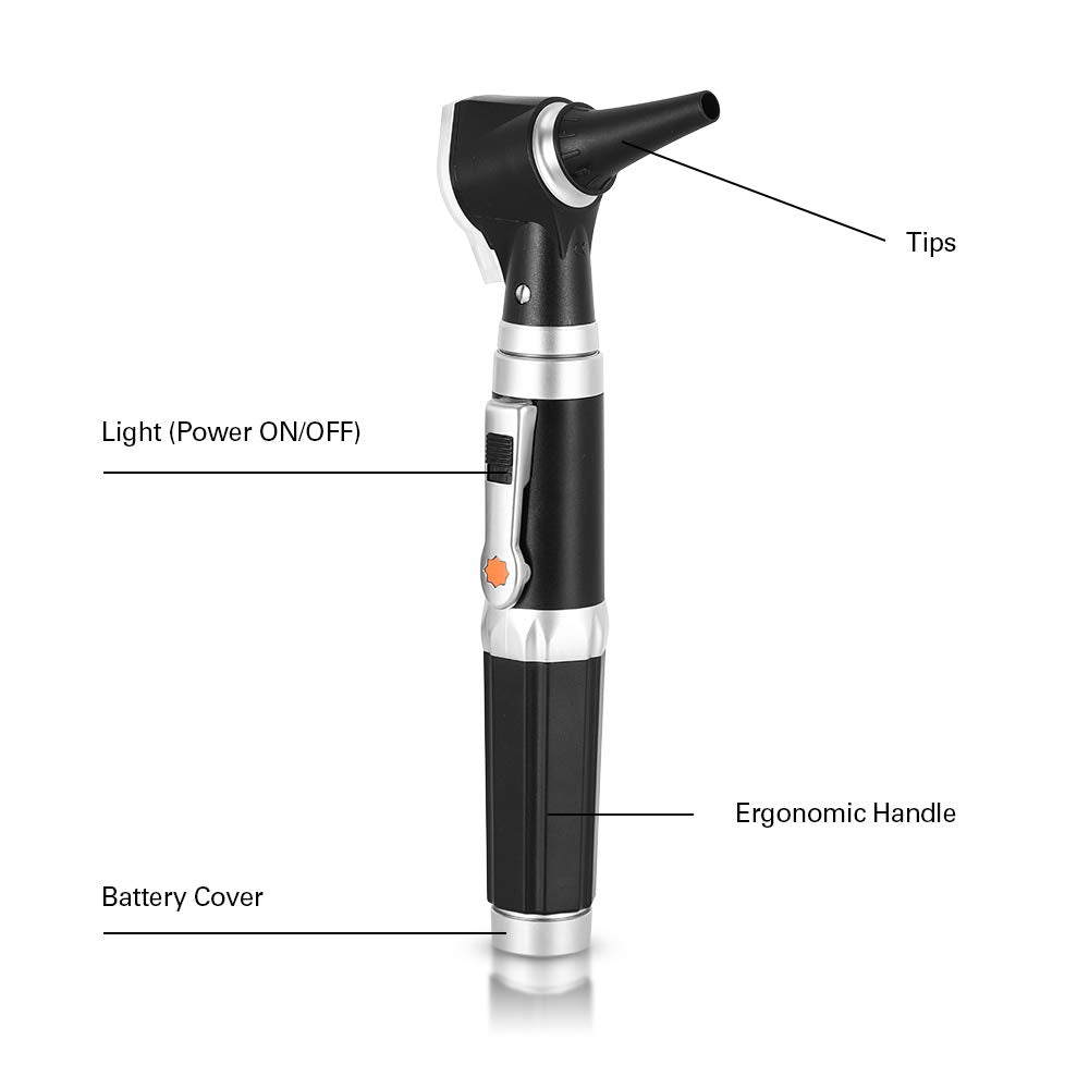 Mini Ear Otoscope, Bysameyee Magnification Diagnostic Ear Scope with LED Direct Illumination Light, Ear Healthy Tool for Doctors Nurses Adults Kids Baby Elder Pets Animals