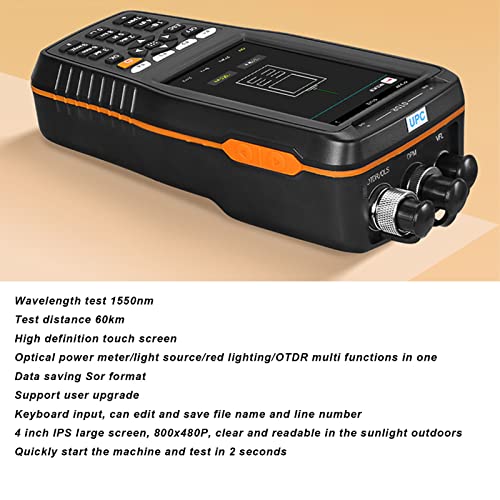 OTDR Fiber Optical Tester Portable Optic Power Meter – Side View