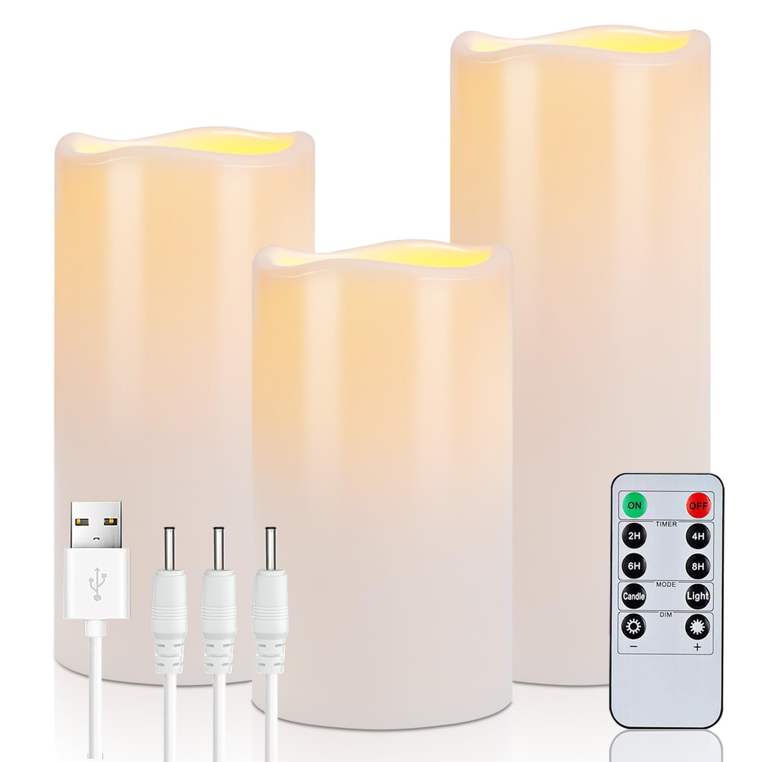 Homemory Large Rechargeable Candles