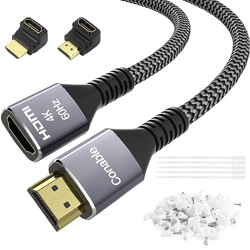 4K HDMI Extension Cable: 30 Feet Pure Copper Braided Cord – Front View