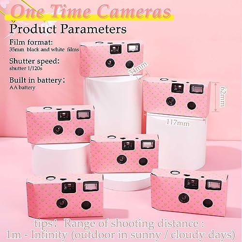 6 Pack Disposable Camera Bulk for Wedding – Side View