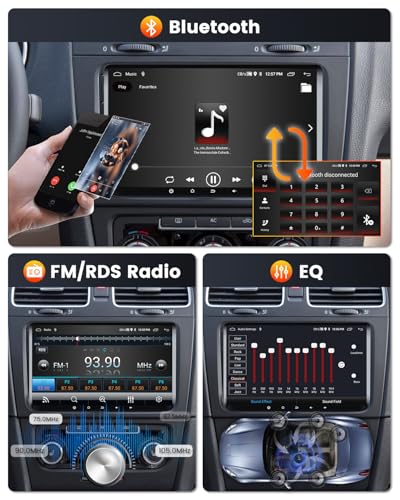 2G+64G 9 Inch Android 13 Car Stereo Radio Carplay for VW – In Use