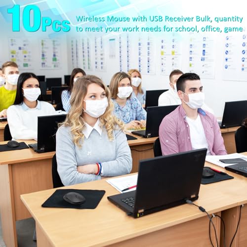 Mouse Laptop: Kingdder 10 Pack 2.4G Computer Mouse 1000 DPI – Feature Highlight