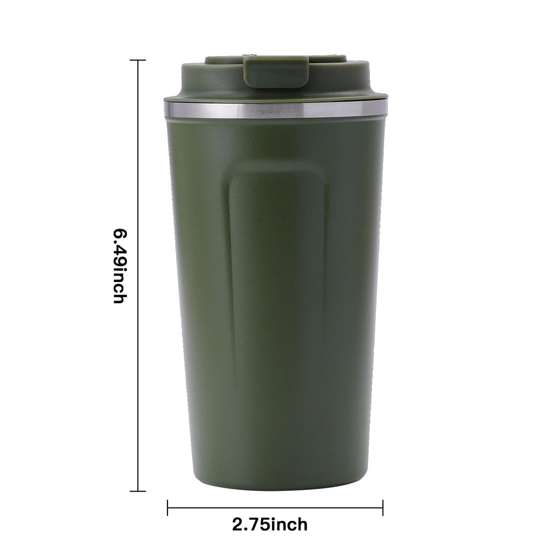 17.2oz Insulated Coffee Mug with Smart LED Temperature Display, Reusable Stainless Steel Coffee Cup Double Wall Vacuum Insulated Water Bottle for Hot and Cold Water Coffee (CWB Green)