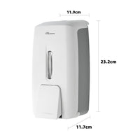 PLUSSEN Soap Dispenser Wall Mount, Adhesive No Drill Commercial Hand Soap Dispenser 800ml Hand Sanitizer Dispenser for Liquid/Gel Soap Bathroom Kitchen (White-1)