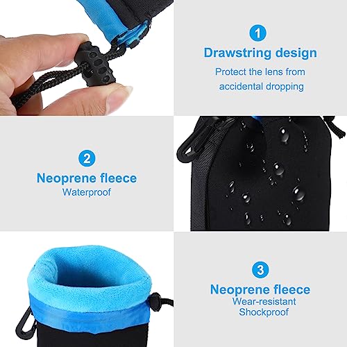 PATIKIL Camera Lens Bag: 2.8" IDx3.9 H Drawstring Lens – In Use