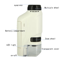 XIANGEN Portable 60X-120X Optical Microscope with LED Light Birthday Gift for Primary and Secondary School Students