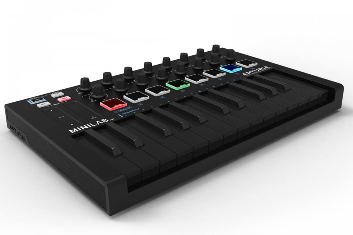 ARTURIA MiniLab MkII (Deep Black) Limited Color MIDI Keyboard, 25 Keys, Arturia