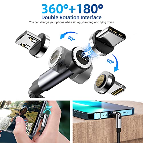 Magnetic Charging: 540 Rotation Magnetic Charging Cable 3A – Side View