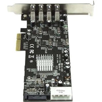 StarTech.com 4 Port USB 3.0 PCIe Card w/ 4 Dedicated 5Gbps Channels (USB 3.1 Gen 1) - UASP - SATA / LP4 Power - PCI Express Adapter Card (PEXUSB3S44V)