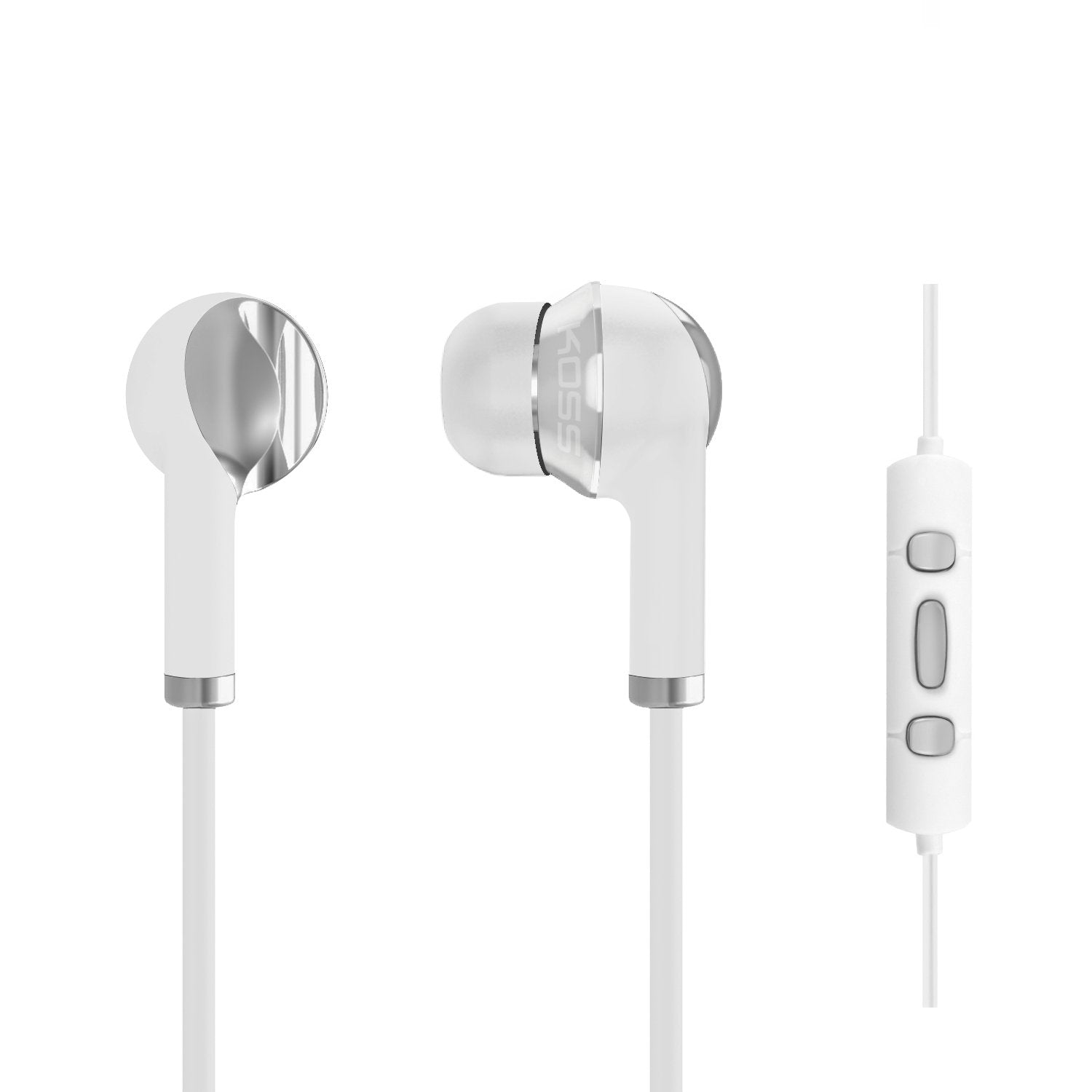 Koss iL200w KTC Aluminum Ear Buds with In-Line Controls for iPhone/iPad/iPod, White