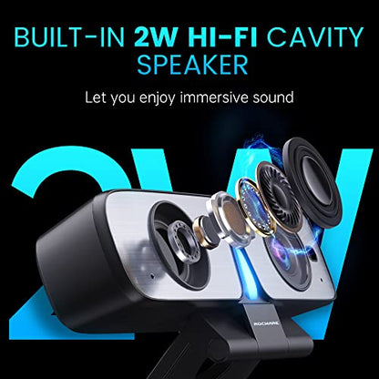 Webcam Speaker: ROCWARE RC08 2K Webcam with Harman Speaker – In Use