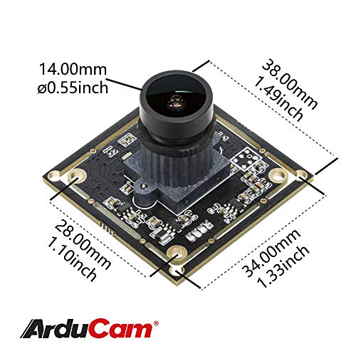 Arducam 1080p: Arducam Low Light WDR Ultra Wide Angle USB – Side View