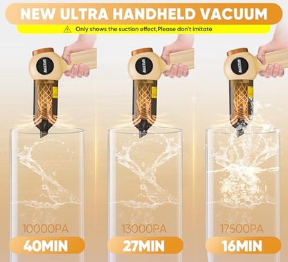 Car Auxtur: AUXTUR Handheld Vacuum Cleaner Cordless 18000PA – Side View