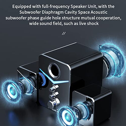 Computer Speaker: ASHATA Bluetooth 2.1 Channel Compact – Close-up Detail