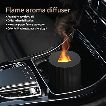 Car Diffuser for Essential Oils, 7 Colorful Cute Humidifier Aromatherapy Essential Oil Diffuser USB Cool Mist 100ml Mini Portable Diffuser for Car, Office, Bedroom, Home