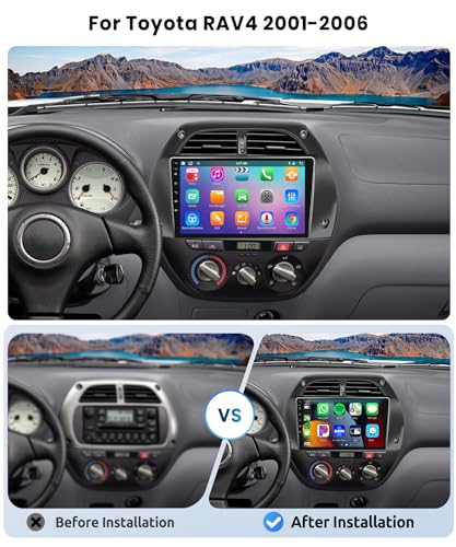 [8 CORE 6G+128G] Car Radio for Toyota RAV4 2001-2006 with – Side View