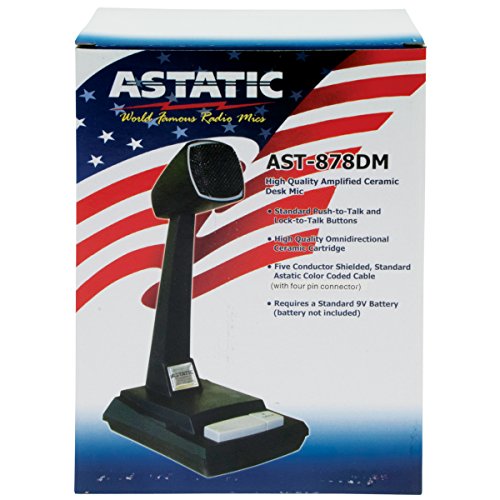 Astatic 302: Astatic 302-AST878DM CB Desk Microphone Black – Close-up Detail