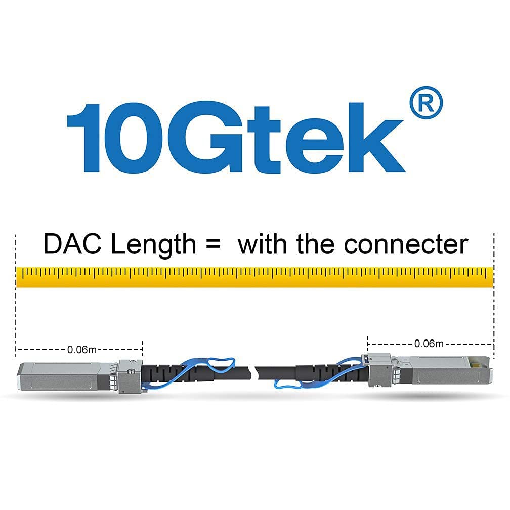 10Gtek# SFP+ DAC Twinax Cable, Passive, Compatible with Cisco SFP-H10GB-CU0.9M, Ubiquiti UniFi, Fortinet and More, 0.9 Meter(2.95ft) | 0.25-7m Optional