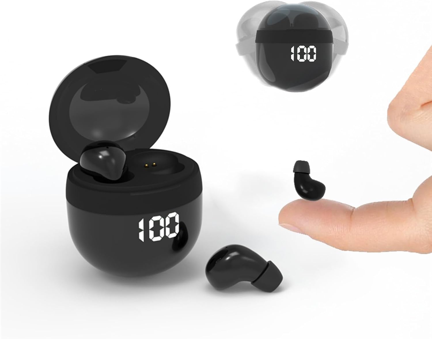 Small Mini Invisible Earbuds for Work Wireless Bluetooth – Front View