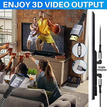 4K HDMI Extension Cable: 30 Feet Pure Copper Braided Cord – Close-up Detail