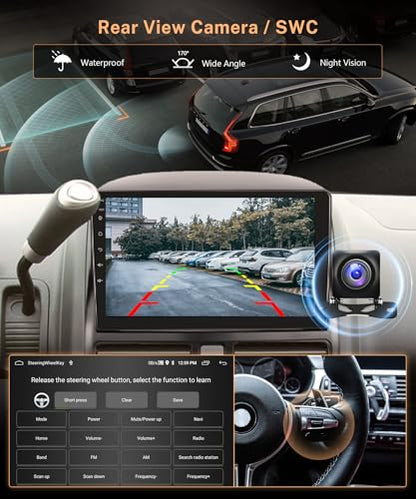 8 Core 4G+64G Android 13 Car Radio for Honda CRV 2002-2006 – Back View