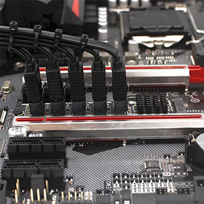 Xiwai NGFF NVME M-Key PCI Express to SATA 3.0 6Gbps 5 Ports – Close-up Detail