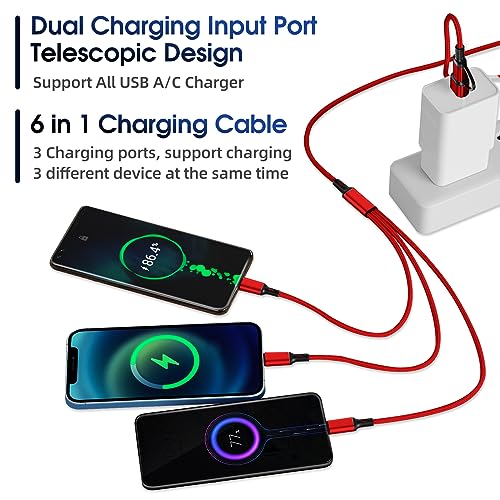 Cable Multi: Ankndo 6-in-1 Multi Charging Cable 3-Pack 4FT – Close-up Detail