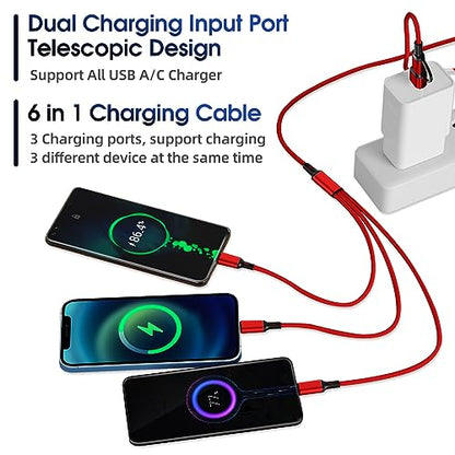Cable Multi: Ankndo 6-in-1 Multi Charging Cable 3-Pack 4FT – Close-up Detail