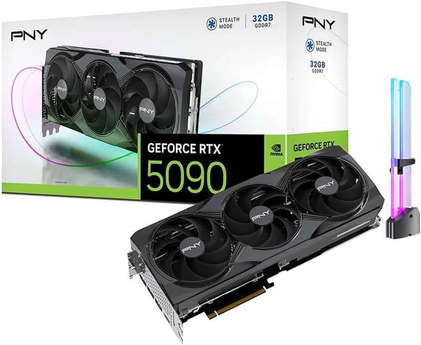 GeForce RTX 5090 Triple Fan Graphics Card – Front View