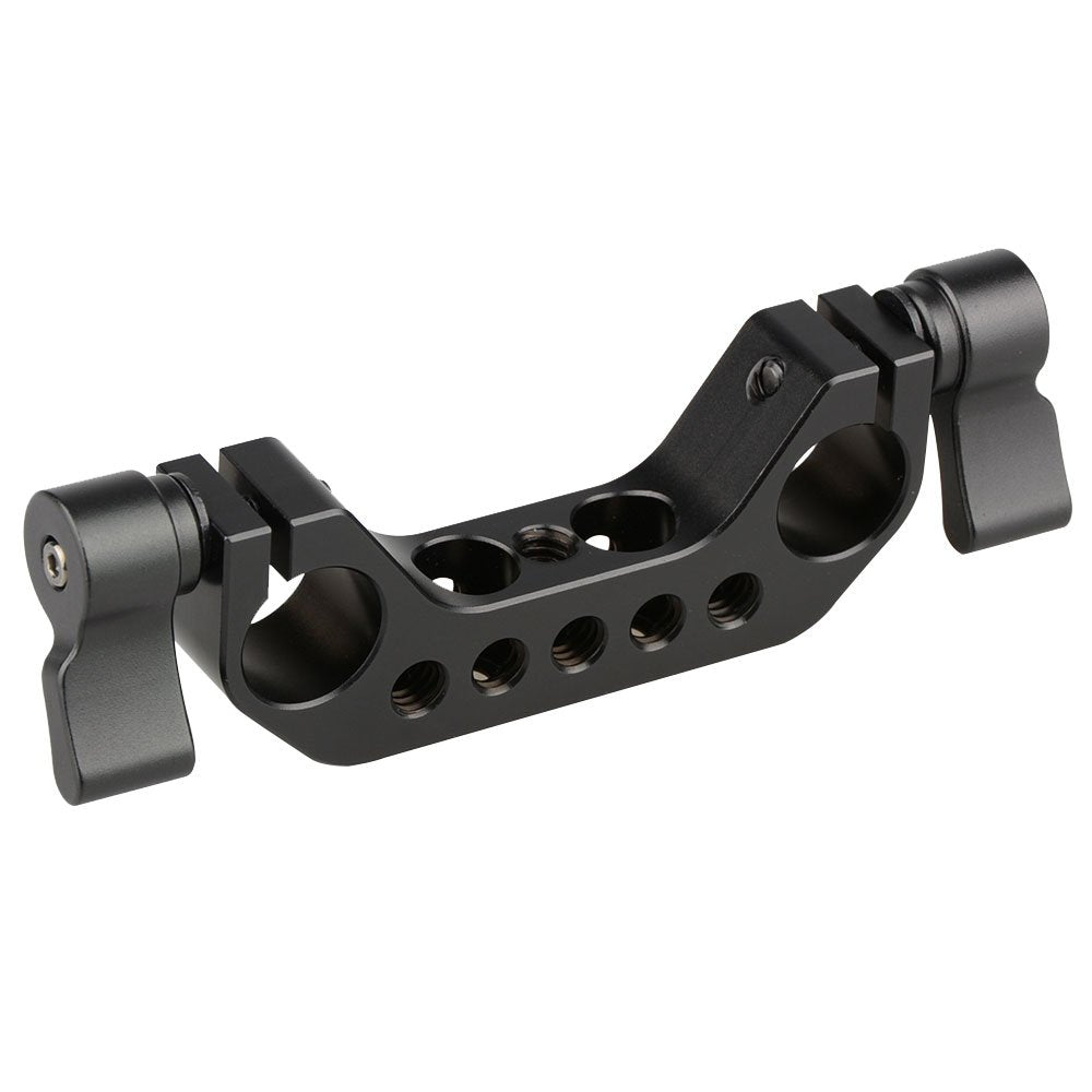 CAMVATE 15mm Rod Clamp with 1/4"-20 Thread for DLSR Camera Rig Cage Baseplate (Black)