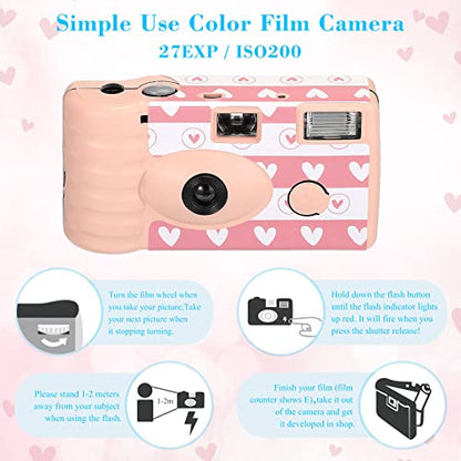 3 Pack Disposable Camera for Wedding Simple Use Color Film – In Use
