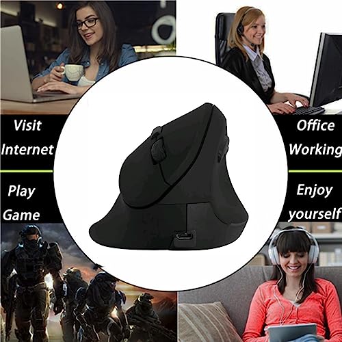 Digiskyjoy Ergonomic Vertical Wireless Rechargeable Mouse – Close-up Detail