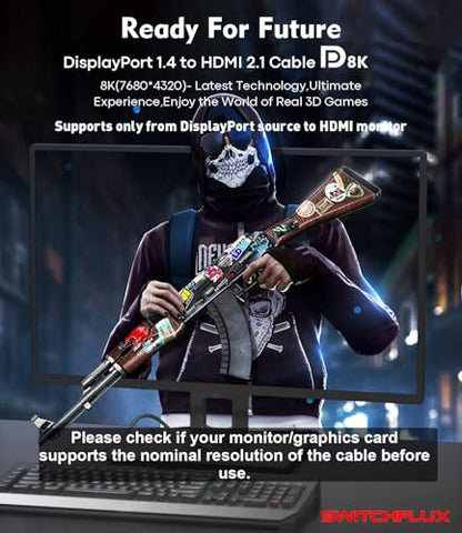 DisplayPort Switchflux: SWITCHFLUX 6FT DisplayPort to HDMI – Packaging