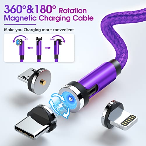Magnetic Cable: 5-Pack 3-in-1 Magnetic Phone Charger 360 – Side View