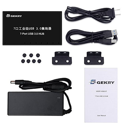 GEKRY USB 3.0 Hub: 7-Port Powered USB Data Hub with 36W AC – Packaging