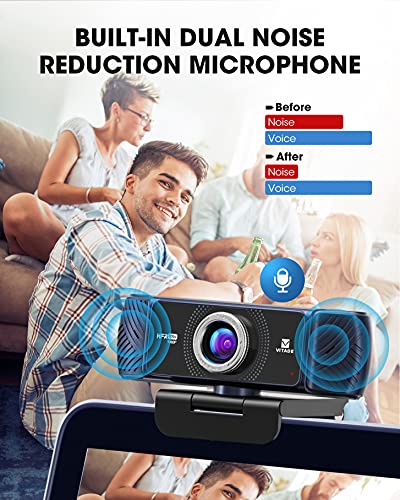 VITADE Webcam 1080p 60fps: High-End Streaming Camera with – Side View