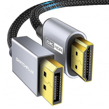 DisplayPort Switchflux: SWITCHFLUX 6FT DisplayPort to HDMI – Front View
